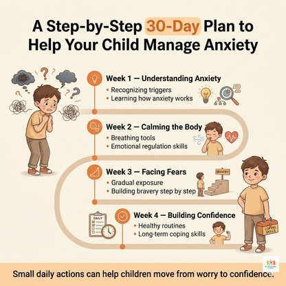 The Anxiety Calm Toolkit for Kids  Worksheets • Calm Routines • Bedtime Tools • 30-Day Confidence Plan