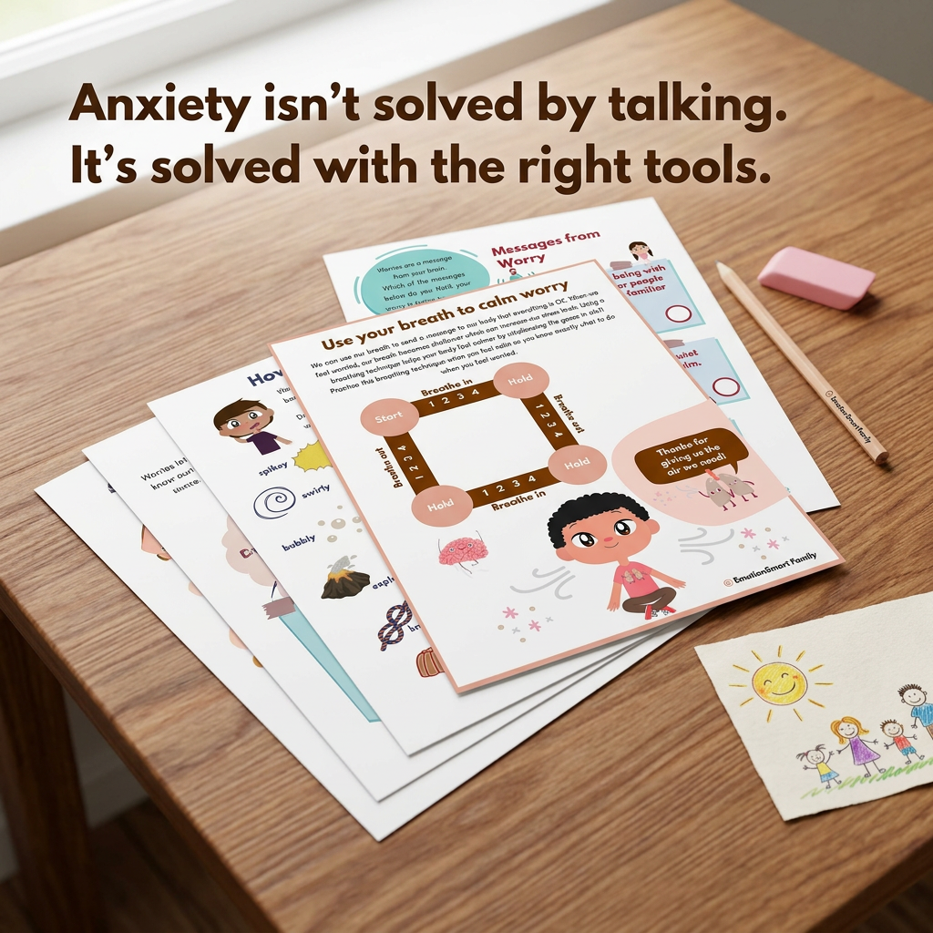 The Anxiety Calm Toolkit for Kids  Worksheets • Calm Routines • Bedtime Tools • 30-Day Confidence Plan