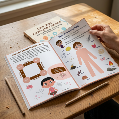 The Anxiety Calm Toolkit for Kids  Worksheets • Calm Routines • Bedtime Tools • 30-Day Confidence Plan