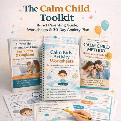 The Calm Child Toolkit  4-in-1 Parenting Guide, Worksheets & 30-Day Anxiety Plan